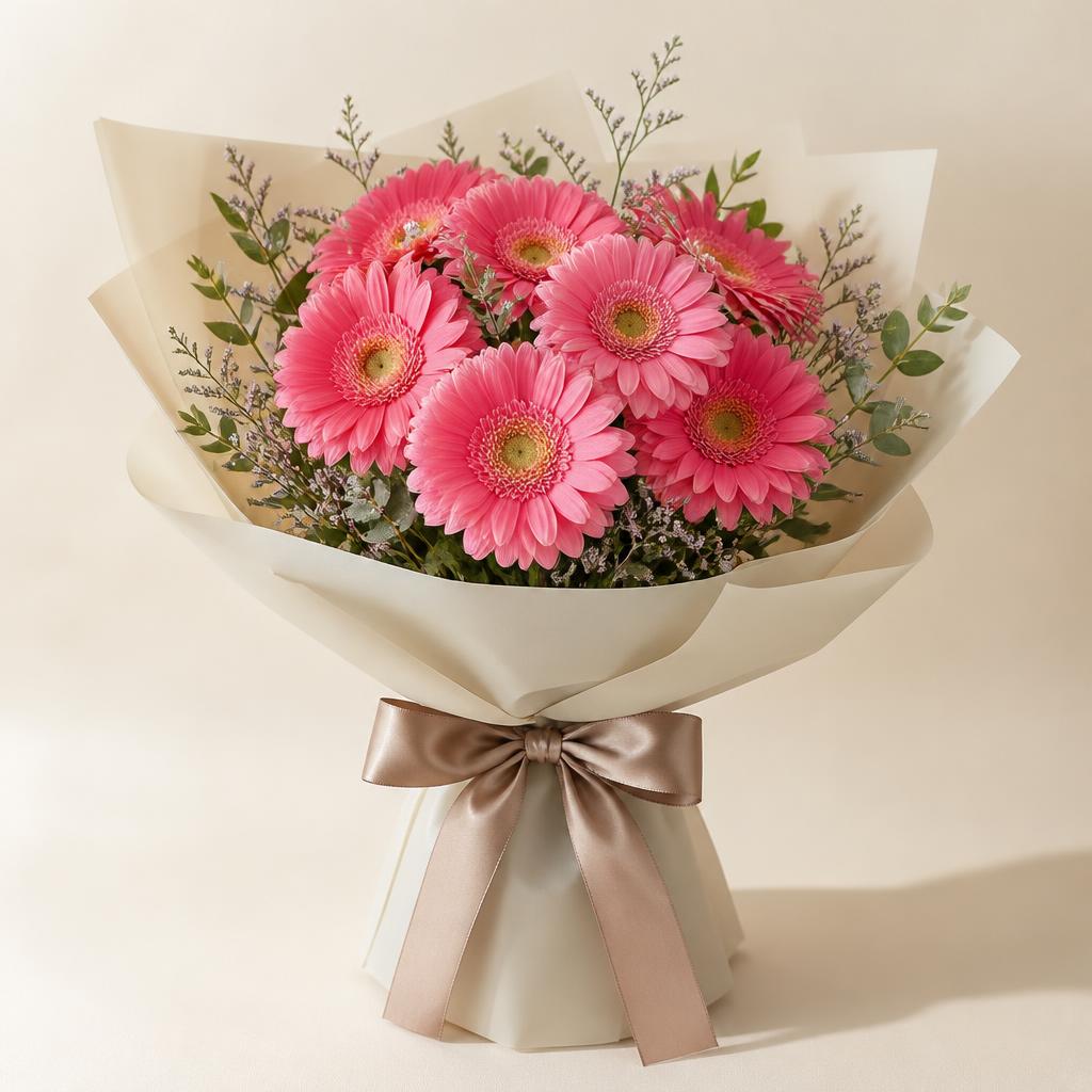 Pembe Gerbera Buketi