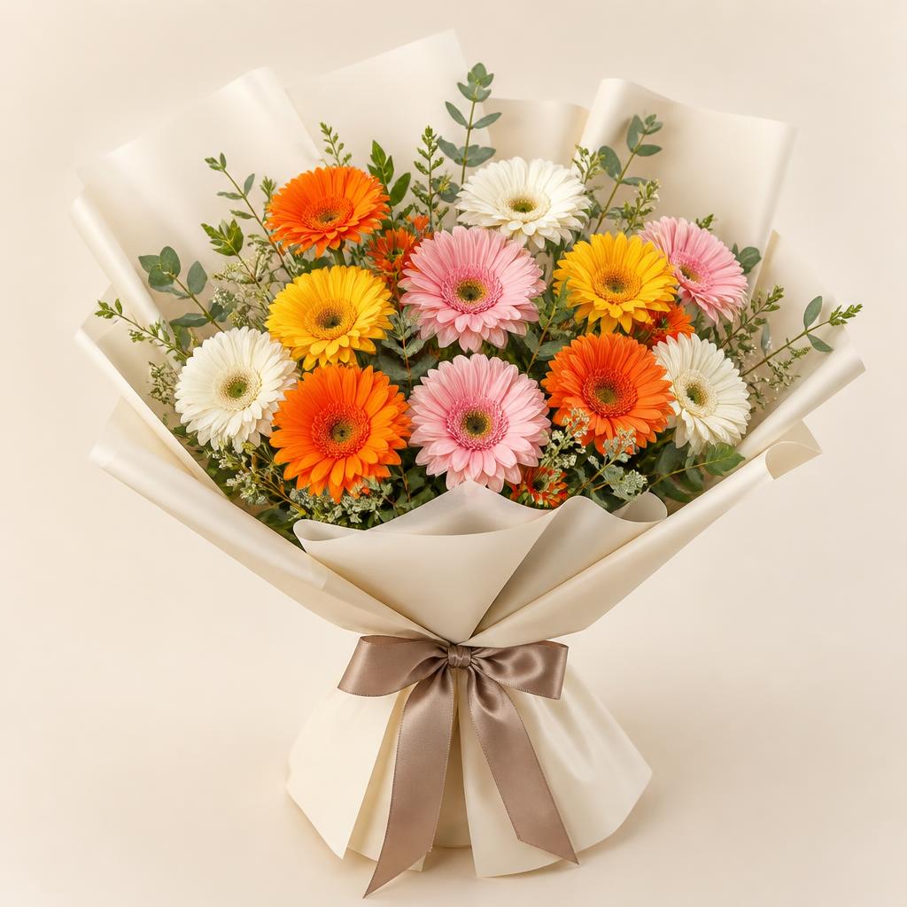 Renkli Gerbera Buketi